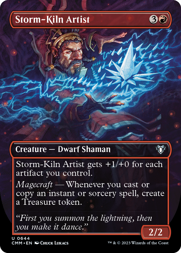 Storm-Kiln Artist (Borderless) (CMM-644) - Commander Masters (Borderless) Foil