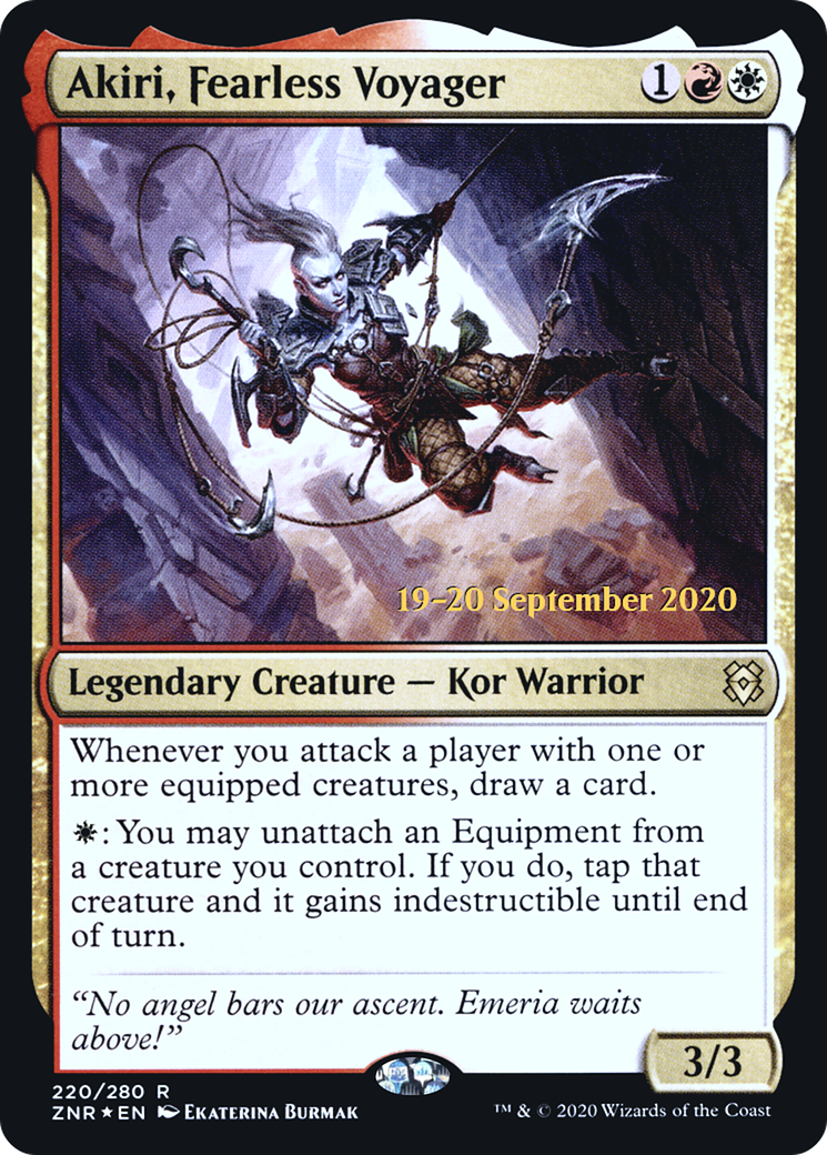 Akiri, Fearless Voyager (PRE-220) - Zendikar Rising Promos Foil