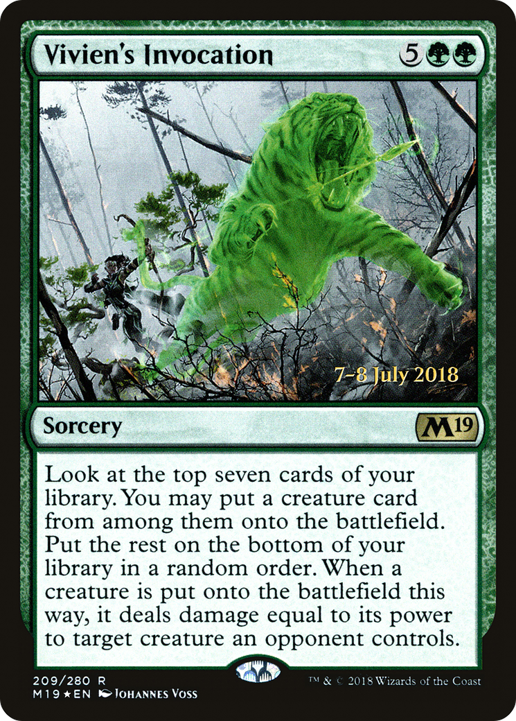 Vivien's Invocation (PRE-209) - Core Set 2019 Promos Foil