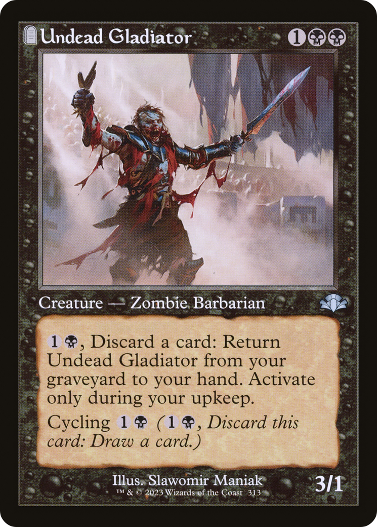 Undead Gladiator (Retro Frame) (DMR-313) - Dominaria Remastered: (tombstone)