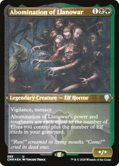 Abomination of Llanowar (Foil Etched) (CMR-585) - Commander Legends Foil