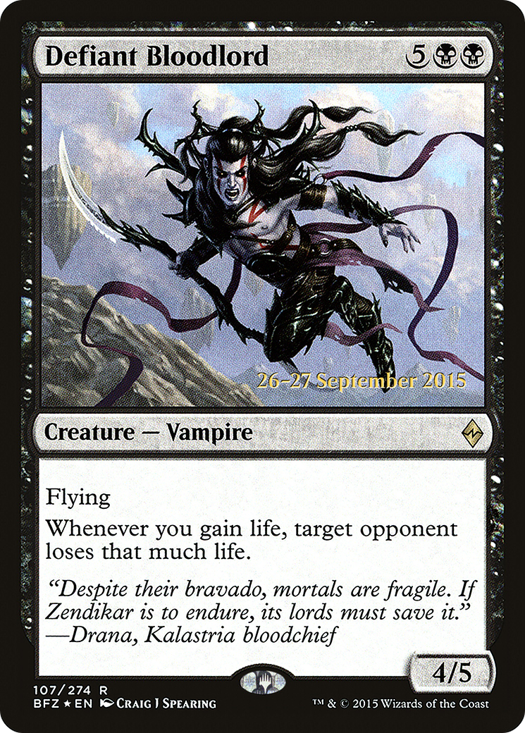 Defiant Bloodlord (PRE-107) - Battle for Zendikar Promos Foil