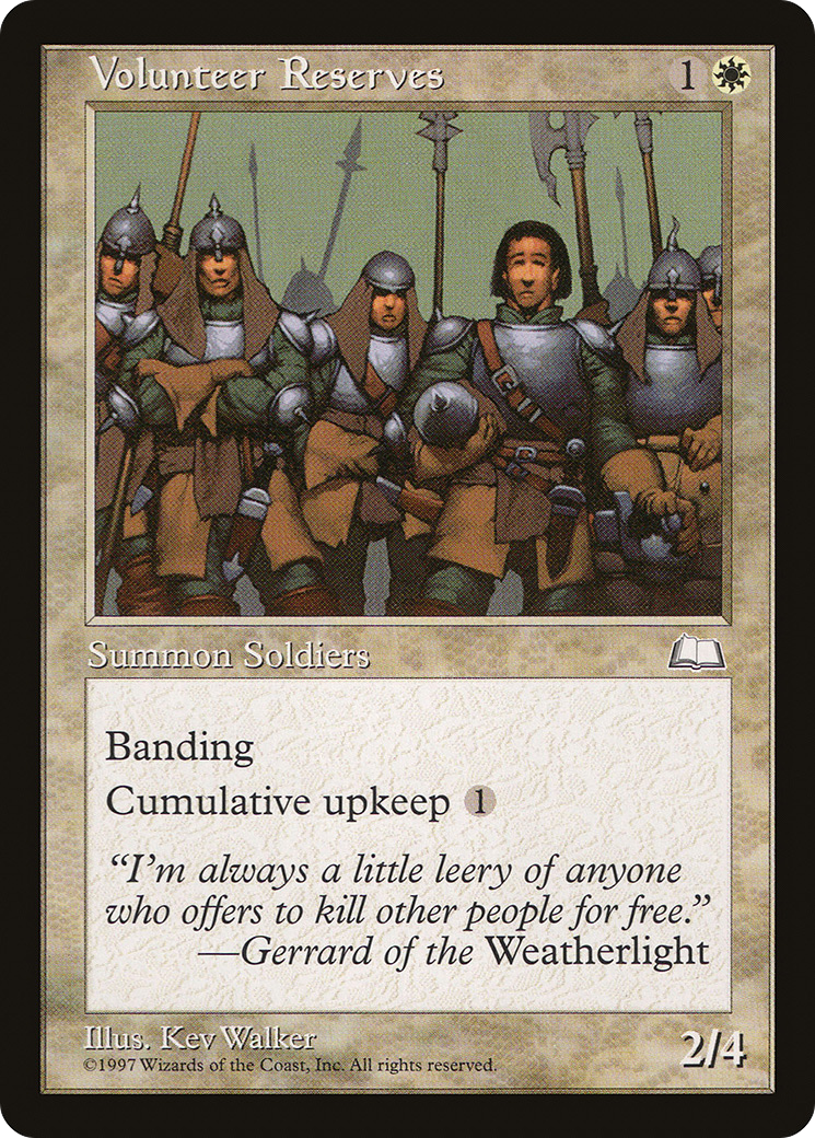 Volunteer Reserves (WTH-) - Weatherlight