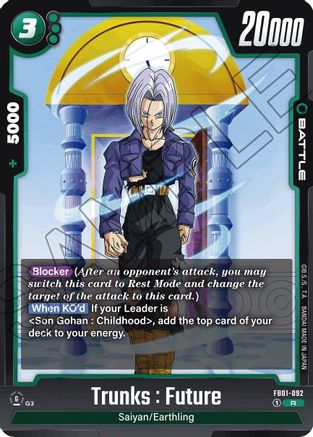 Trunks : Future - FB01-092 (FB01-092) - Awakened Pulse Holofoil