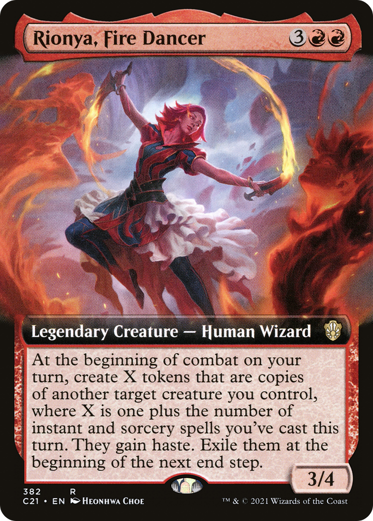 Rionya, Fire Dancer (Extended Art) (C21-382) - Commander 2021: (Extended Art)