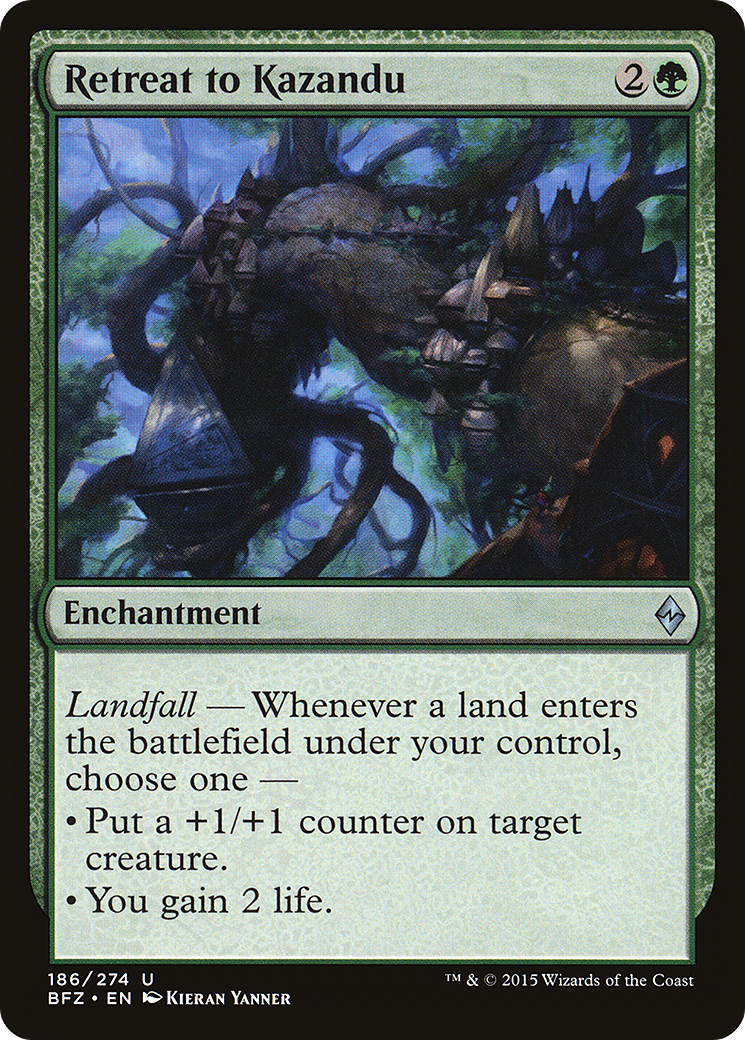 Retreat to Kazandu (BFZ-186) - Battle for Zendikar