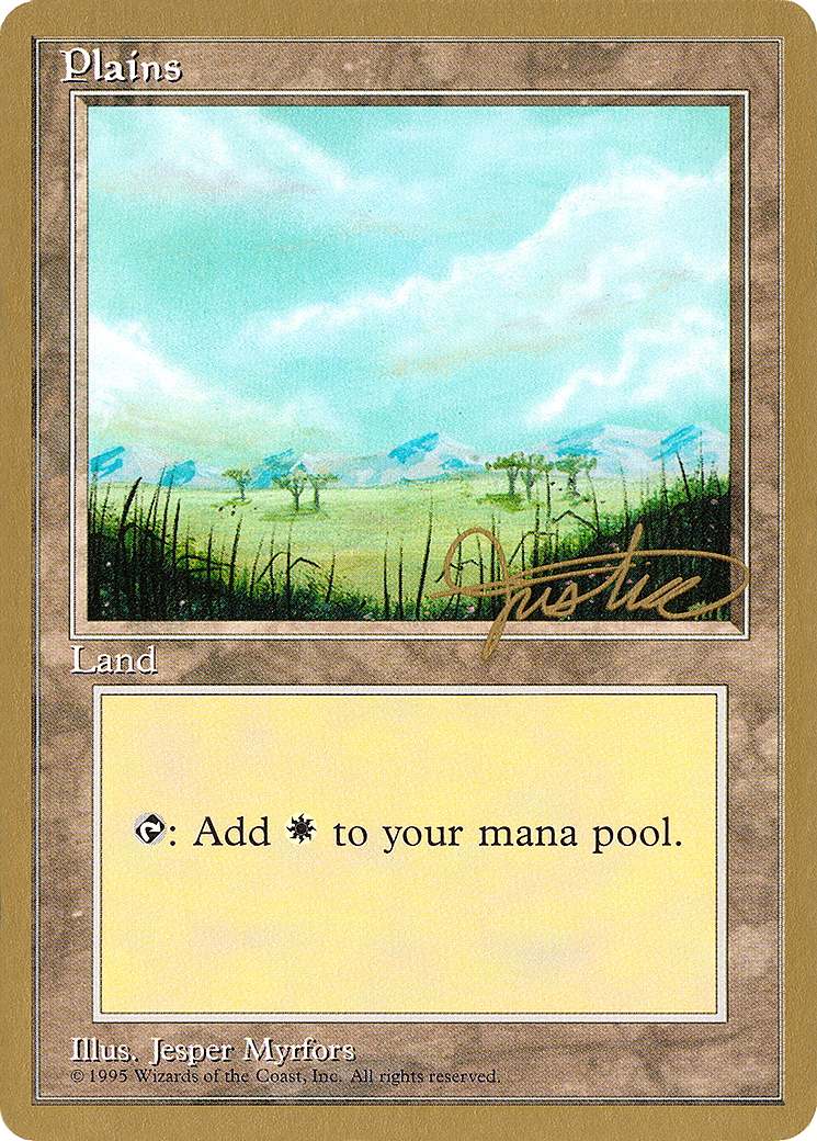 Plains (B) - 1996 Mark Justice (4ED) (WCD-) - Pro Tour Collector Set