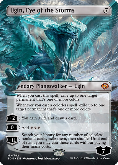 Ugin, Eye of the Storms (Borderless) (TDM-382) - Tarkir: Dragonstorm (Borderless)