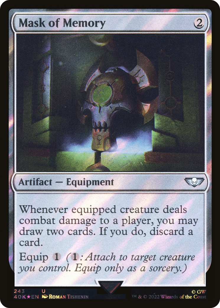 Mask of Memory (Surge Foil) (40K-243) - Warhammer 40,000 Commander Foil
