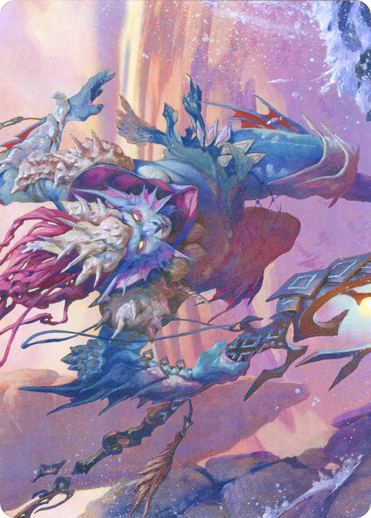 Umara Wizard // Umara Wizard (AZNR-052) - Zendikar Rising Art Series (Borderless) Foil