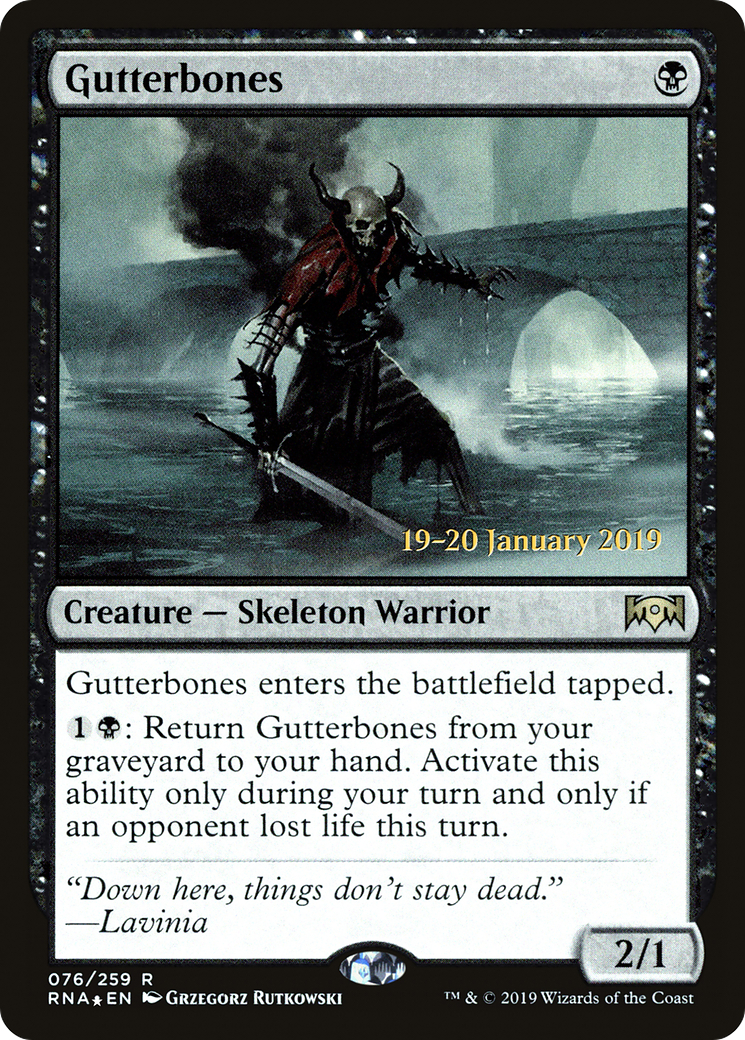 Gutterbones (PRE-076) - Ravnica Allegiance Promos Foil