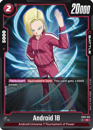Android 18 - FB02-016 (FB02-016) - Blazing Aura Holofoil