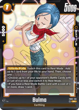 Bulma - FB02-130 (FB02-130) - Blazing Aura Holofoil