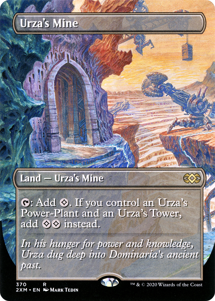 Urza's Mine (Borderless) (2XM-370) - Double Masters (Borderless) Foil