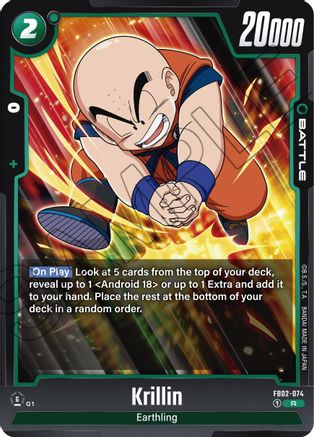 Krillin - FB02-074 (FB02-074) - Blazing Aura Holofoil