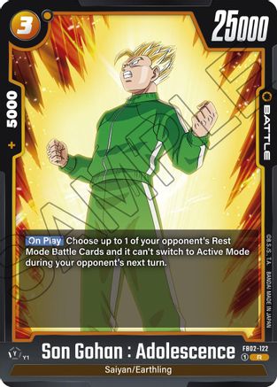 Son Gohan : Adolescence - FB02-122 (FB02-122) - Blazing Aura Holofoil