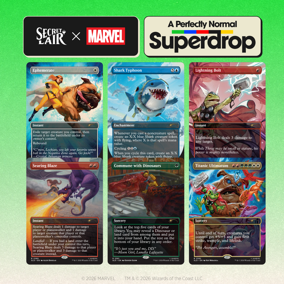 Secret Lair x Marvel: Earth's Mightiest Pets Non-Foil Edition