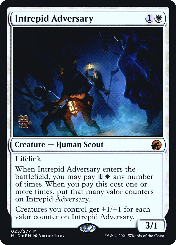Intrepid Adversary (PRE-025) - Innistrad: Midnight Hunt Promos Foil