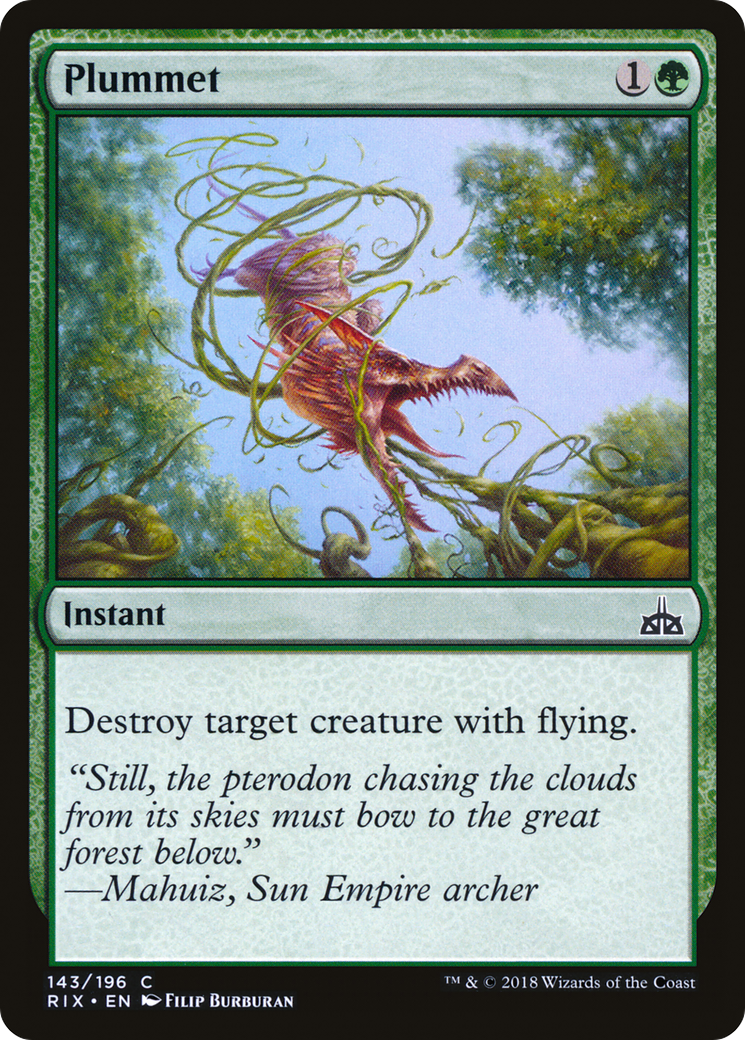 Plummet (RIX-143) - Rivals of Ixalan