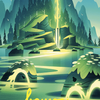 Leyline of Abundance // Leyline of Abundance (AWOE-073) - Wilds of Eldraine Art Series (Borderless)