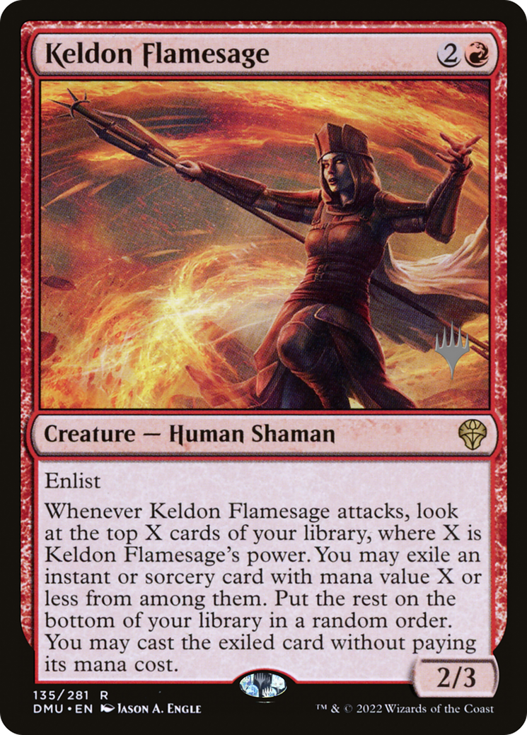 Keldon Flamesage (PPDMU-135) - Dominaria United Promos Foil