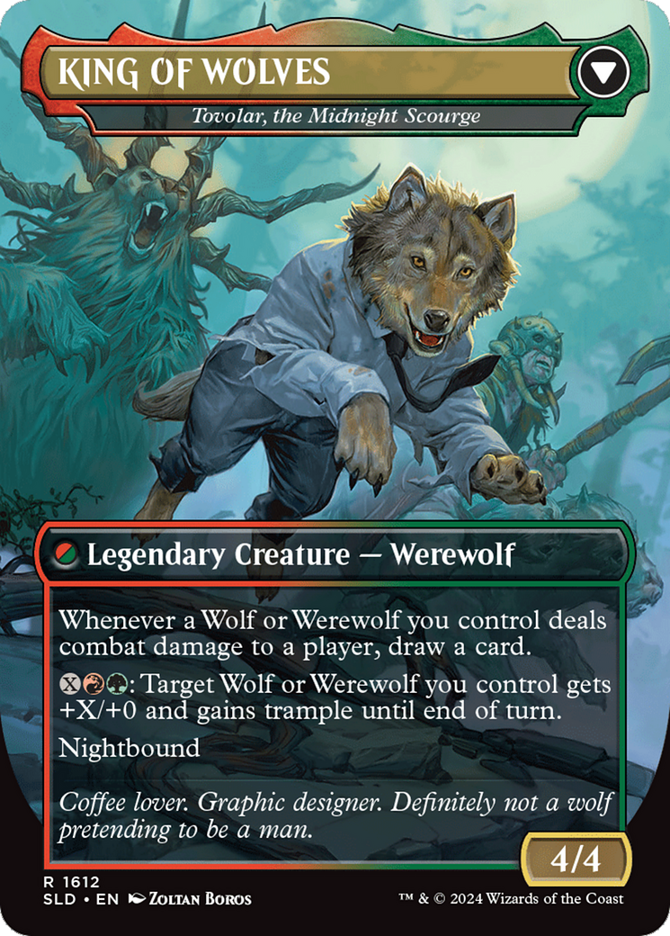 NOT A WOLF - Tovolar, Dire Overlord (SLD-1612) - Secret Lair Drop (Borderless) Foil