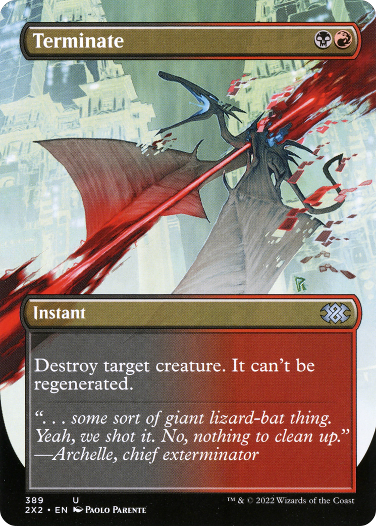 Terminate (Borderless) (2X2-389) - Double Masters 2022 (Borderless)
