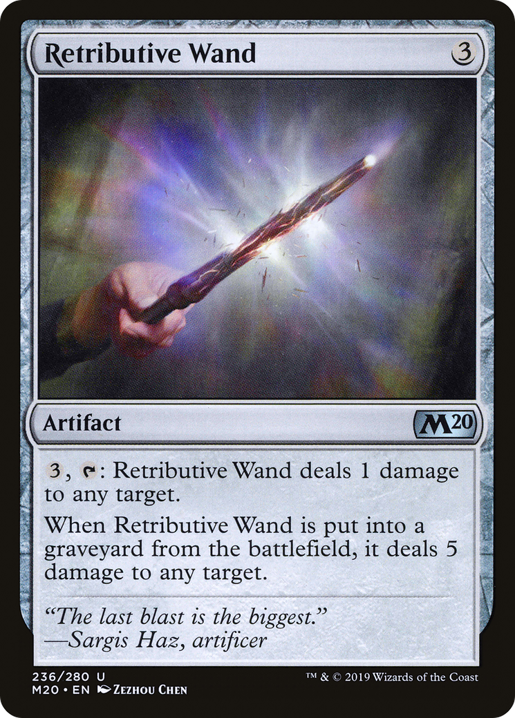 Retributive Wand (M20-236) - Core Set 2020 Foil