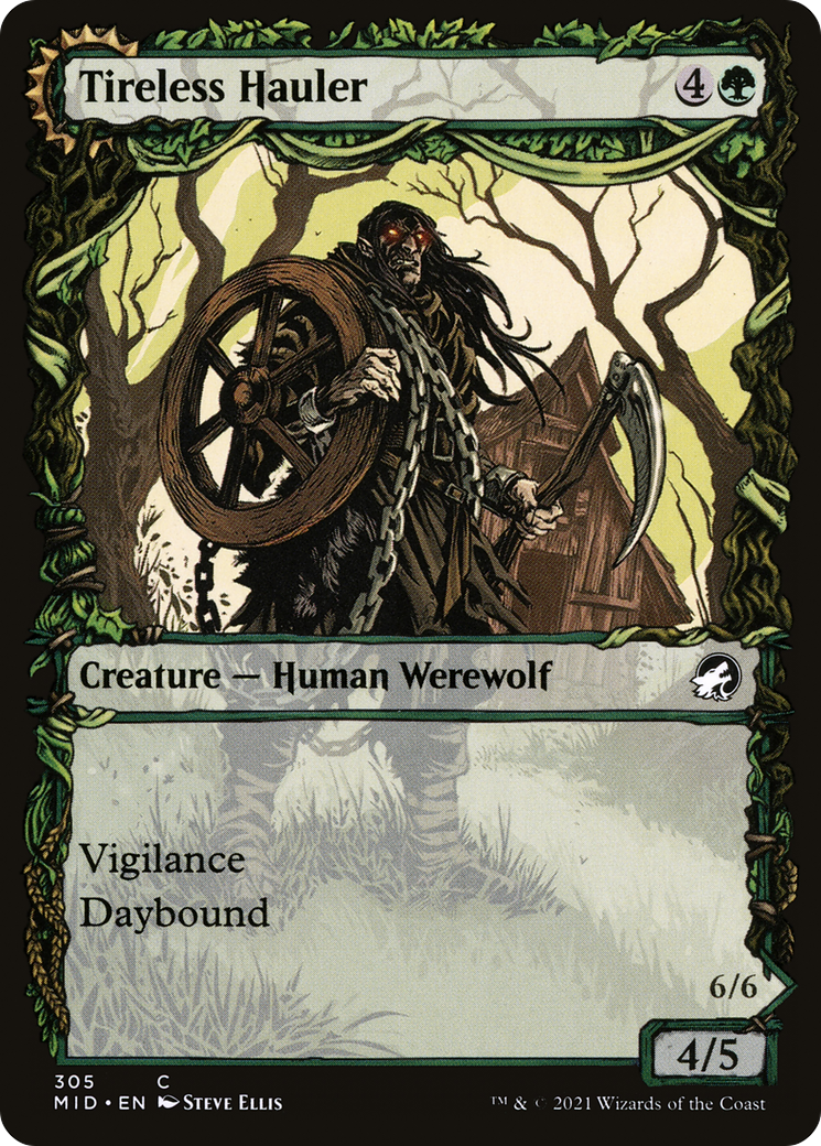 Tireless Hauler (Showcase) (MID-305) - Innistrad: Midnight Hunt: (Showcase, Double Faced Transform) Foil