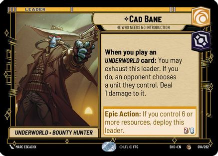 Cad Bane - He Who Needs No Introduction (014/262) - Shadows of the Galaxy