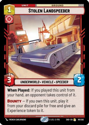Stolen Landspeeder (161/262) - Shadows of the Galaxy Foil