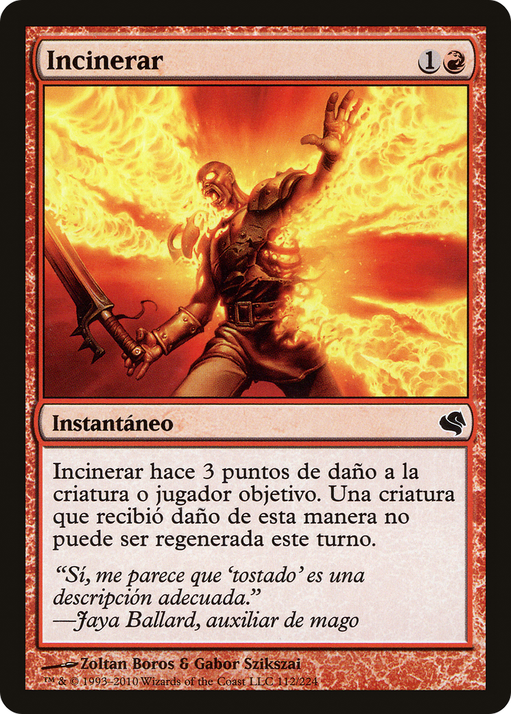 Incinerate (Spanish) - "Incinerar" (PS11-112) - Salvat 2011