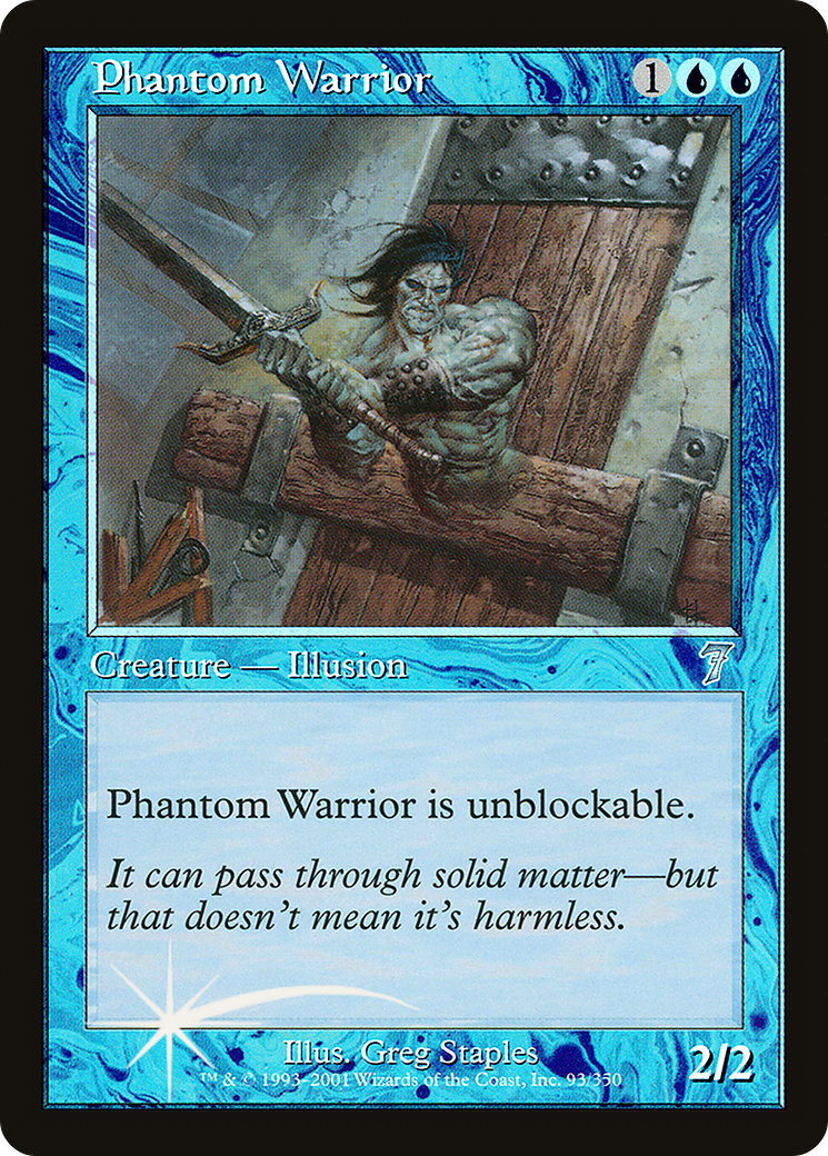 Phantom Warrior (7ED-093) - 7th Edition Foil