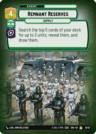 Remnant Reserves (19/20) - Shadows of the Galaxy Weekly Play Promos Foil