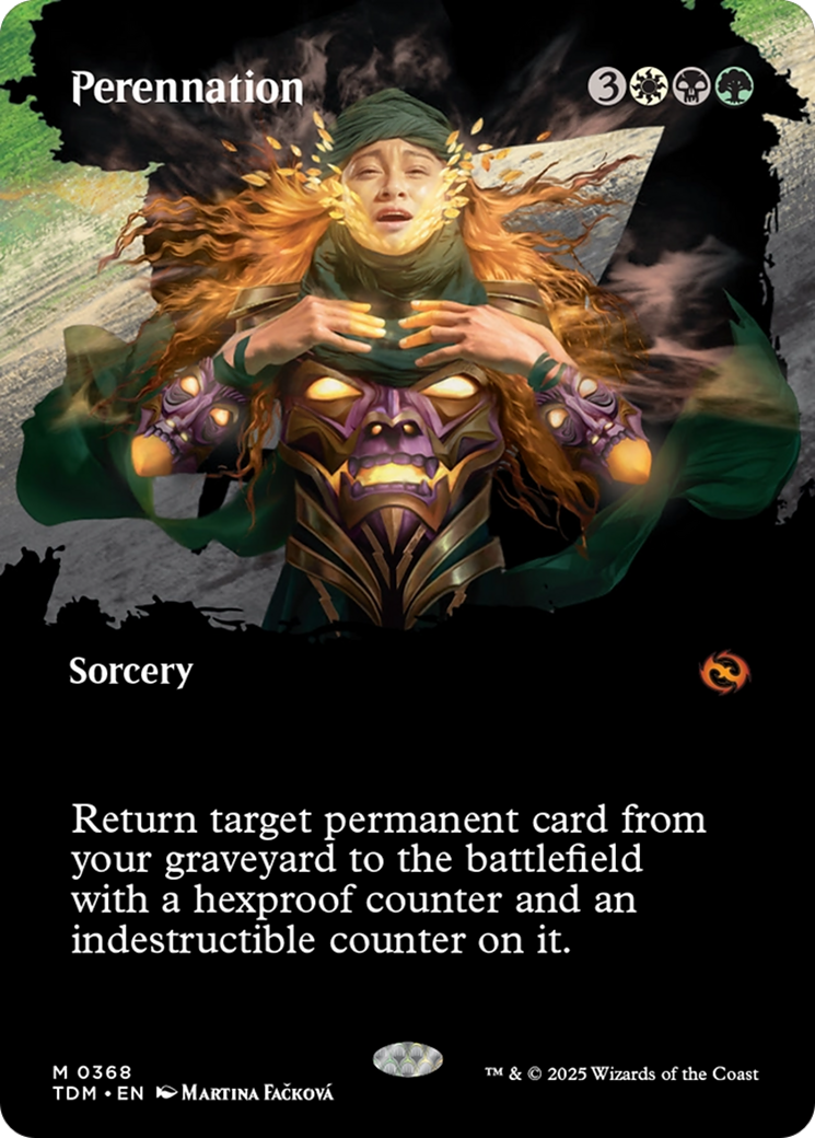 Perennation (Borderless) (TDM-368) - Tarkir: Dragonstorm: (Showcase) (Borderless) Foil