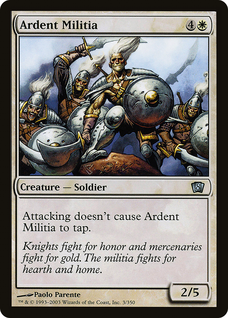 Ardent Militia (8ED-003) - 8th Edition Foil