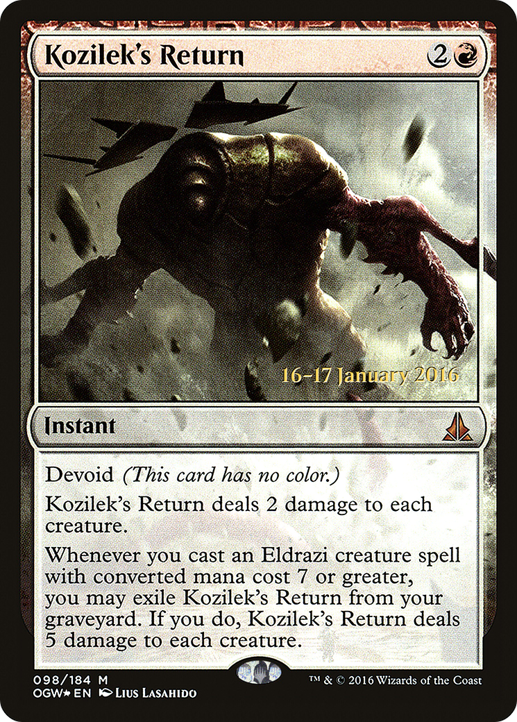 Kozilek's Return (PRE-098) - Oath of the Gatewatch Promos: (devoid) Foil