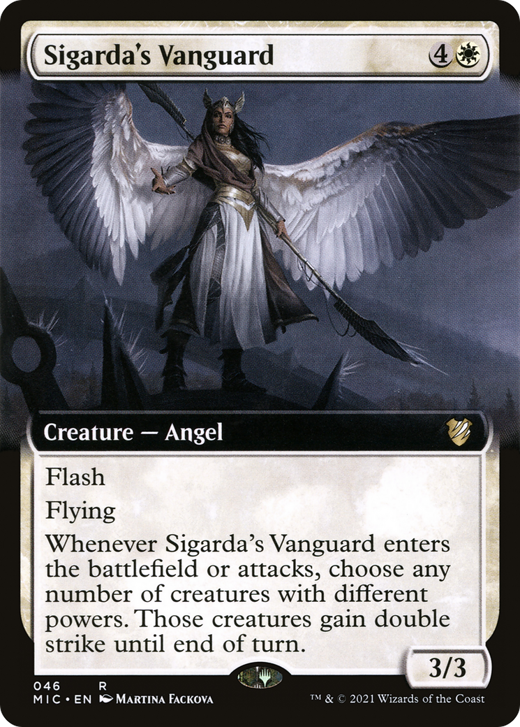 Sigarda's Vanguard (Extended Art) (MIC-046) - Midnight Hunt Commander: (Extended Art)