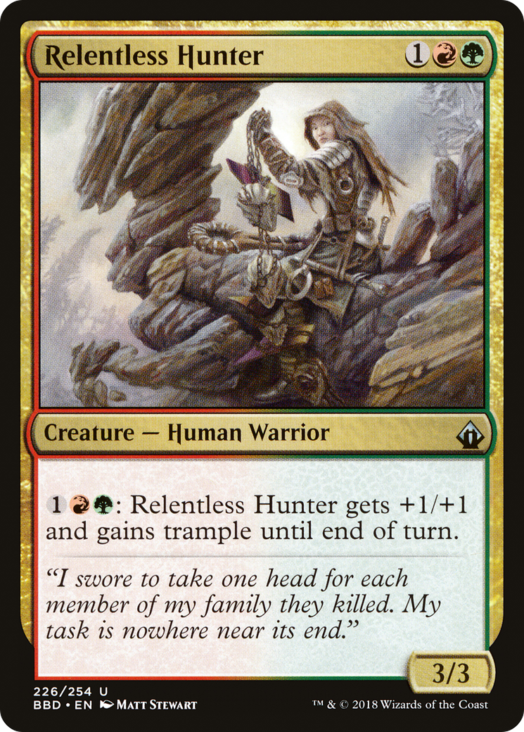 Relentless Hunter (BBD-226) - Battlebond Foil