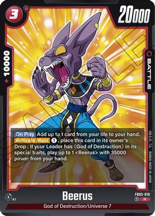 Beerus - FB03-018 (FB03-018) - Raging Roar Holofoil