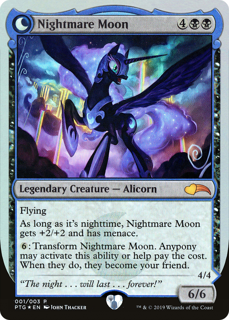 Nightmare Moon // Princess Luna (PTG-001) - Ponies: The Galloping: (waxingandwaningmoondfc) Foil