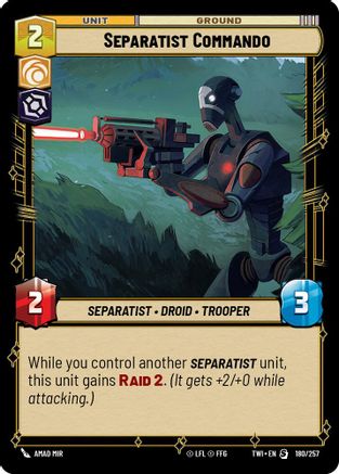 Separatist Commando (180/257) - Twilight of the Republic Foil
