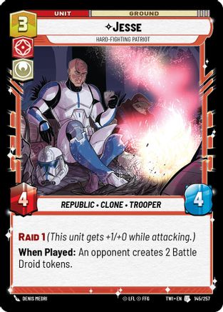 Jesse - Hard-Fighting Patriot (145/257) - Twilight of the Republic
