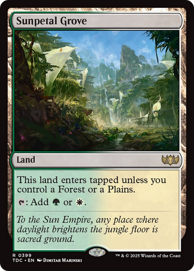 Sunpetal Grove (TDC-399) - Commander: Tarkir: Dragonstorm