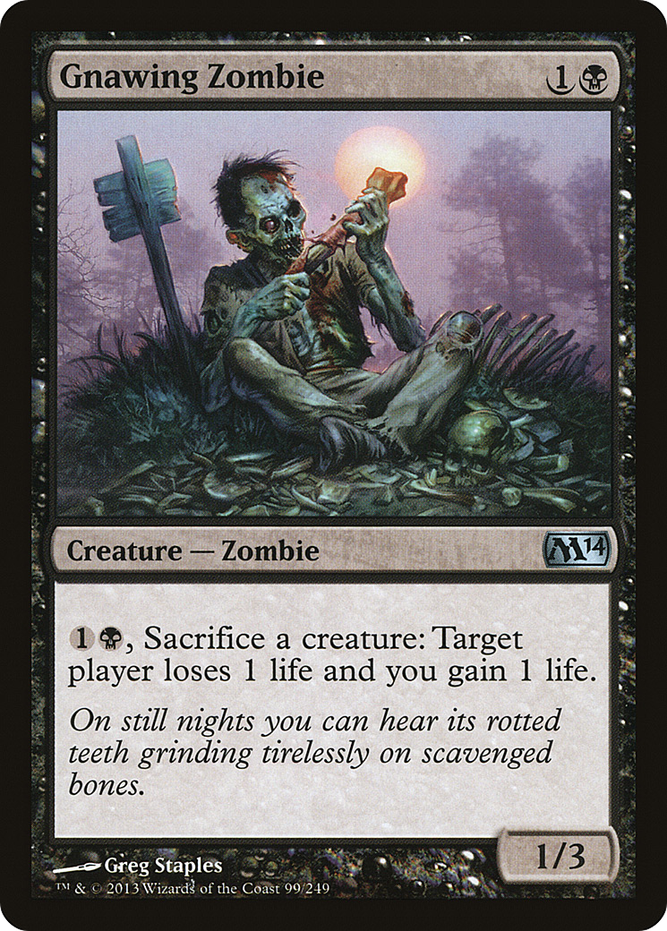 Gnawing Zombie (M14-099) - Magic 2014 Foil