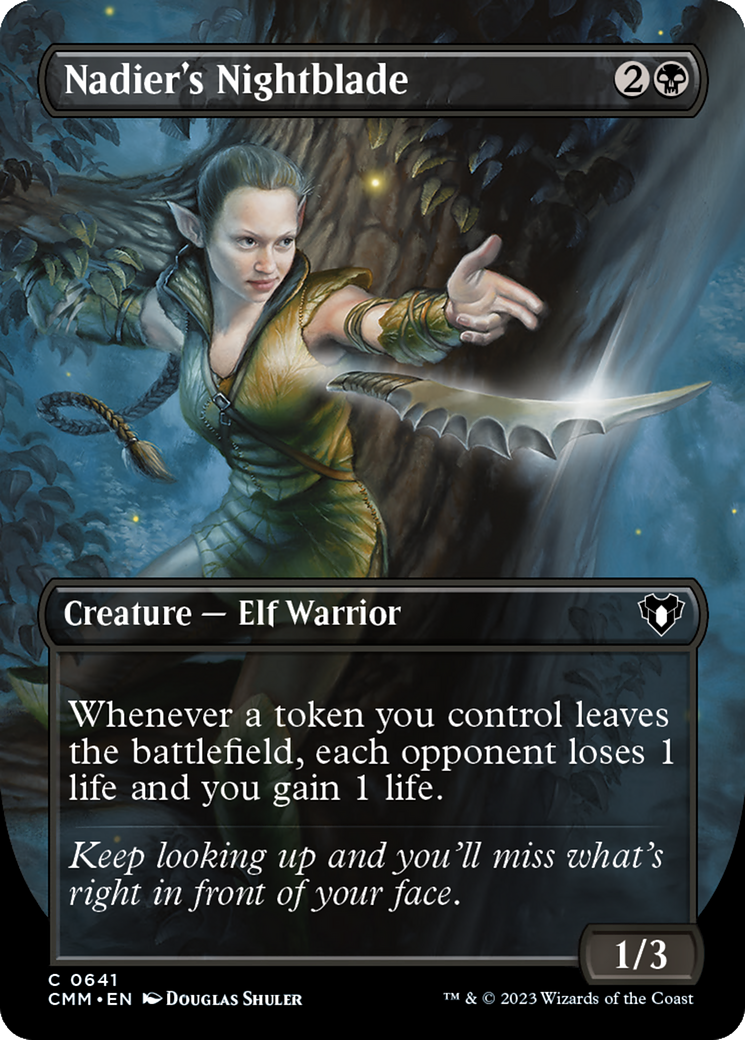 Nadier's Nightblade (Borderless) (CMM-641) - Commander Masters (Borderless)