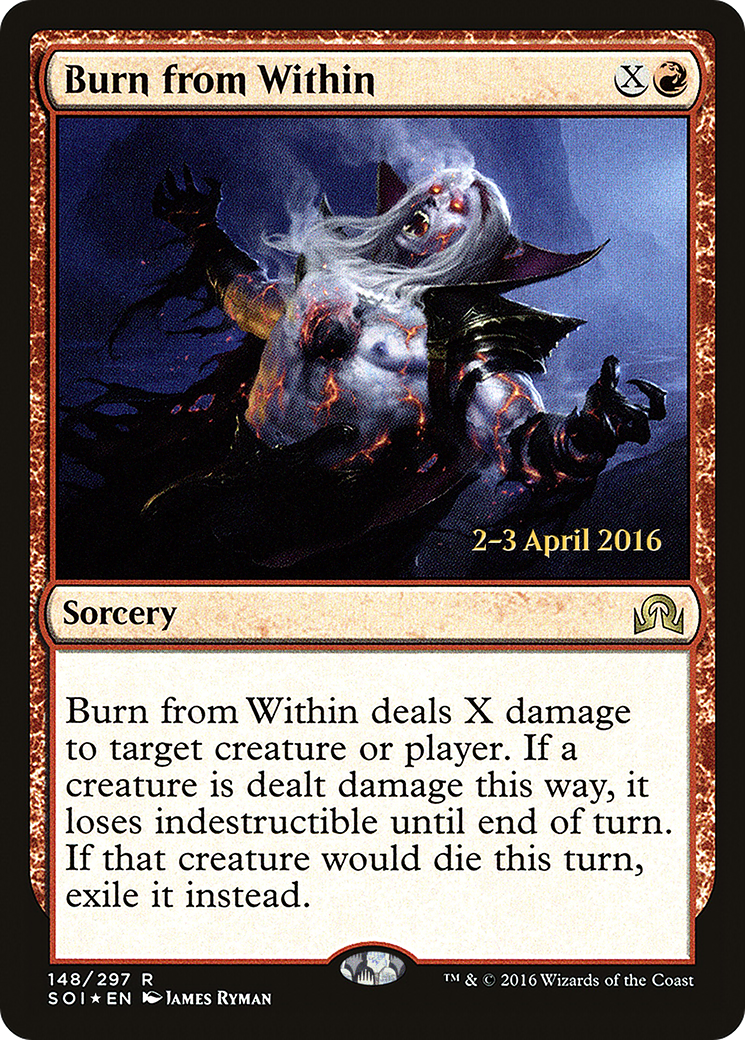 Burn from Within (PRE-148) - Shadows over Innistrad Promos Foil