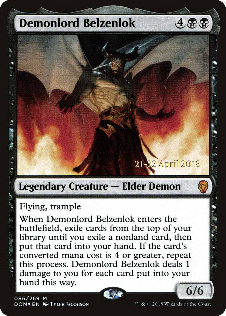 Demonlord Belzenlok (PRE-086) - Dominaria Promos Foil