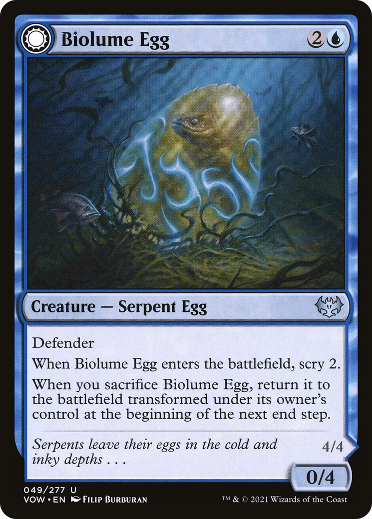 Biolume Egg (VOW-049) - Innistrad: Crimson Vow: (Double Faced Transform) Foil