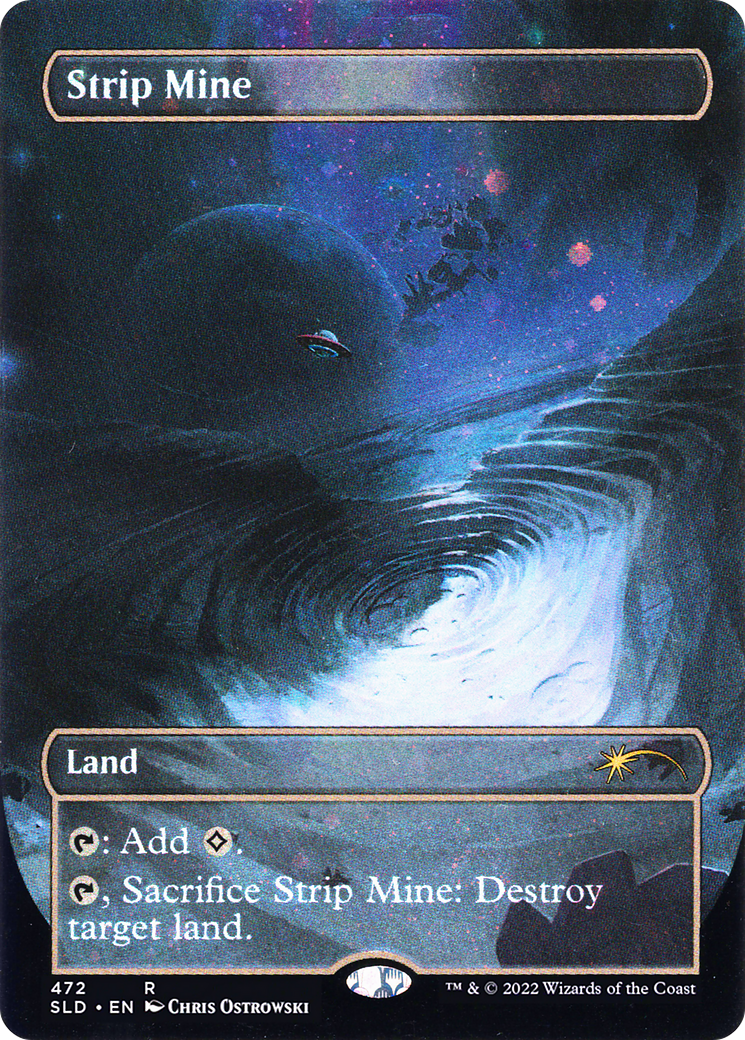 Strip Mine (Borderless) (Galaxy Foil) (SLD-472) - Secret Lair Drop (Borderless) Foil
